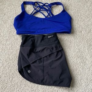 Lululemon low rise speed up shorts black sz 10